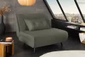 Fauteuil-lit SMART compact 100 cm – Velours côtelé, sans accoudoirs