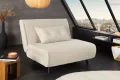 Fauteuil-lit SMART compact 100 cm – Velours côtelé, sans accoudoirs