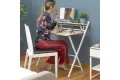 Bureau Pliable avec Étagère Intégrée — Sans Montage | Decozzia