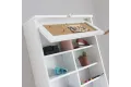 Bureau Mural Rabattable avec Ardoise et Liège – Blanc | Decozzia