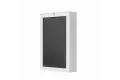 Bureau mural rabattable petit espace blanc | Bureau gain de place avec rangement – Decozzia