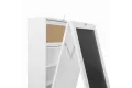 Bureau mural rabattable petit espace blanc | Bureau gain de place avec rangement – Decozzia