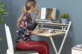 Bureau pliable avec étagère — se range en 3 cm, aucun montage requis
