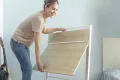 Bureau pliable avec étagère — se range en 3 cm, aucun montage requis