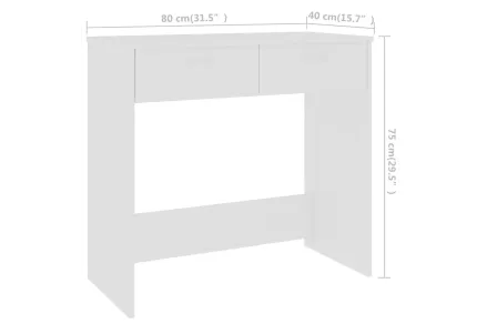 Bureau Blanc 80x40x75 cm 2