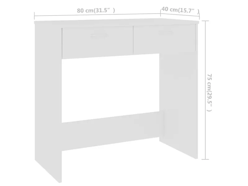 Bureau Blanc 80x40x75 cm