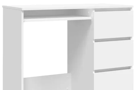 Bureau Blanc 90x45x76 cm Aggloméré 2