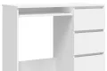 Bureau petit espace blanc 90 cm avec rangement | Bureau gain de place – Decozzia