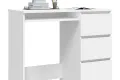 Bureau petit espace blanc 90 cm avec rangement | Bureau gain de place – Decozzia