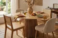 Table à manger ronde bois Ø120 cm OSAKA – table ronde chêne naturel design minimaliste gain de place