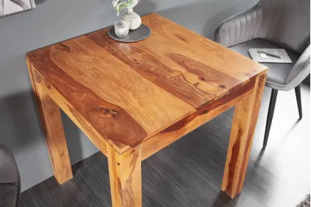 Table salle à manger carrée en bois massif 70cm