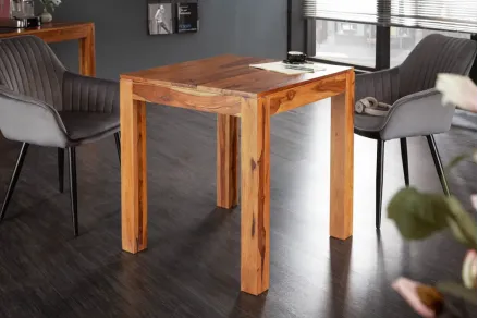 Table salle à manger carrée en bois massif 70cm 2
