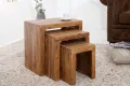 Table d'appoint gigogne en bois massif