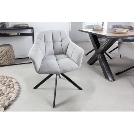 Fauteuil de salle à manger coloris gris