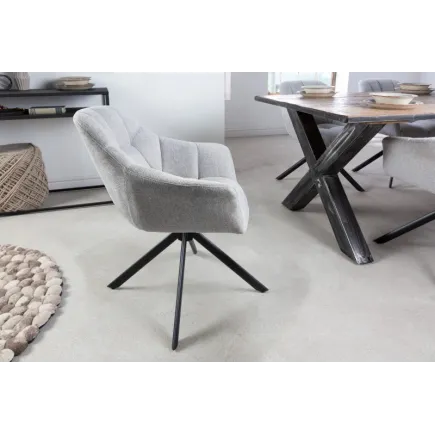 Fauteuil de salle à manger coloris gris 2