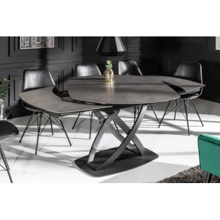 Table à Manger INES130-190cm Céramique, Anthracite, extensible 2