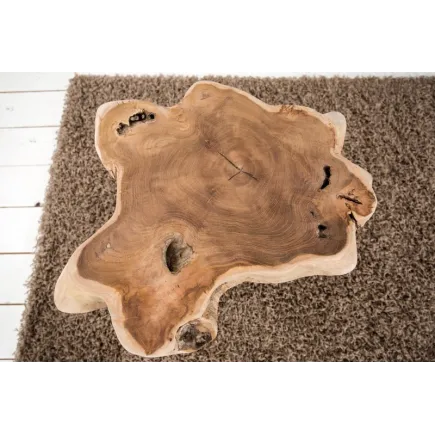 Table d'appoint en bois massif style rustique 2