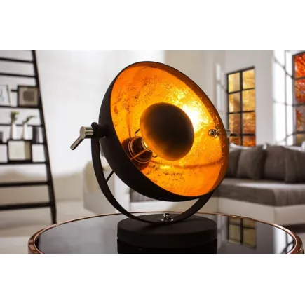 Lampe à poser moderne en aluminium et acier inoxydable coloris or noir