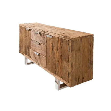 Enfilade design 2 portes 3 tiroirs en bois massif