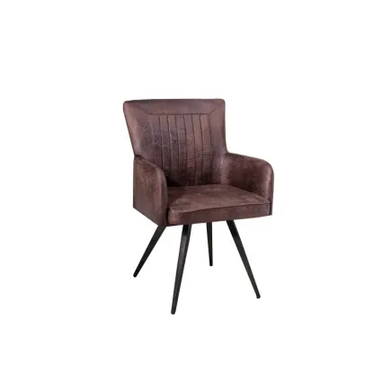 Ensemble de 2 chaises scandinaves coloris brun