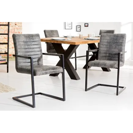 Ensemble de 4 chaises de salle à manger design coloris gris