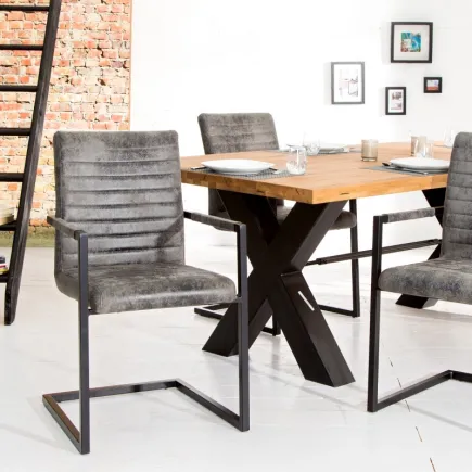 Ensemble de 4 chaises de salle à manger design coloris gris 2