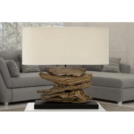 Lampe à poser de 55 cm en bois flotté naturel 2