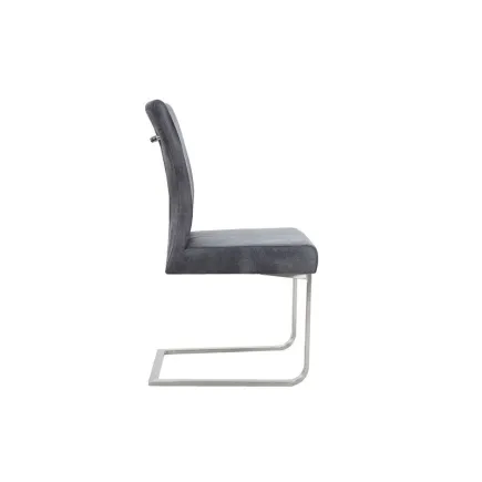 Lot de 2 chaises design vintage teinté gris 2