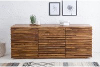 Buffet en Bois Massif Sheesham RELIEF – 160 cm Design| La force du design, la douceur du foyer.