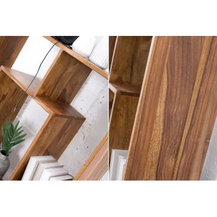 étagère contemporaine de 180 cm coloris naturel en bois massif 2