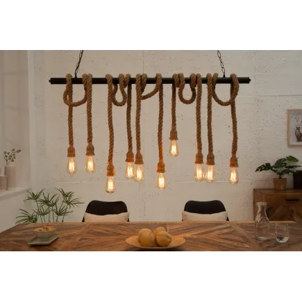Suspension design marin naturel à 10 lampes 2