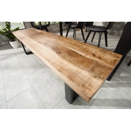 Banquette design 170cm en Fer, Bois de Mangue