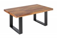 Table basse en bois massif de 100cm coloris naturel