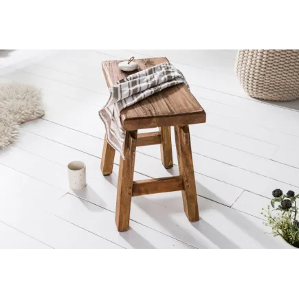 Tabouret design de 40 cm en bois massif naturel 2