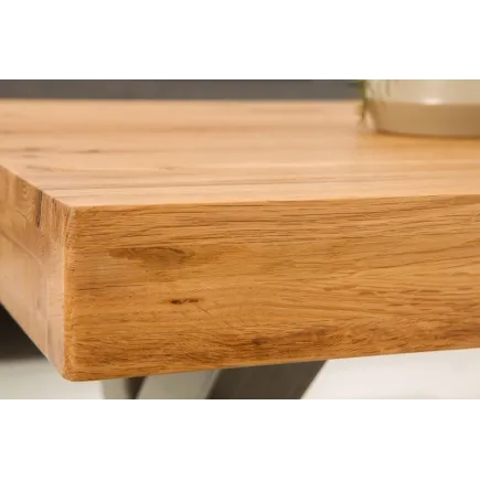 Table basse en bois massif coloris naturel 2