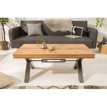 Table basse en bois massif coloris naturel