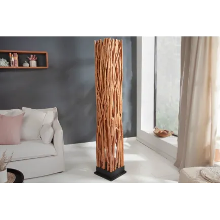 Lampadaire 175cm design en bois longane 2