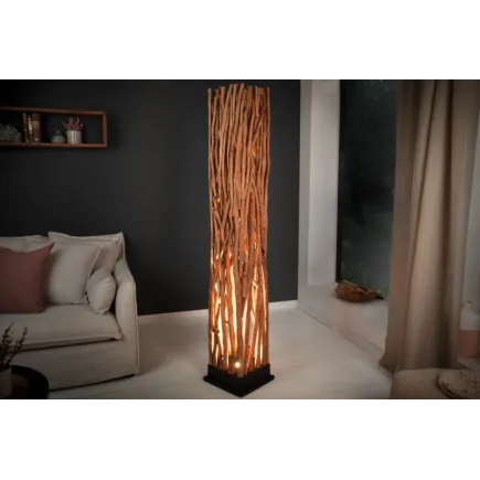 Lampadaire 175cm design en bois longane