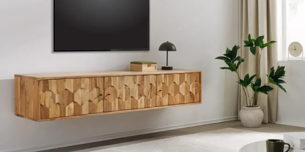 Meuble TV suspendu : guide complet pour un salon moderne et gain de place